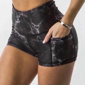 Buffbunny Black Marble Shorts